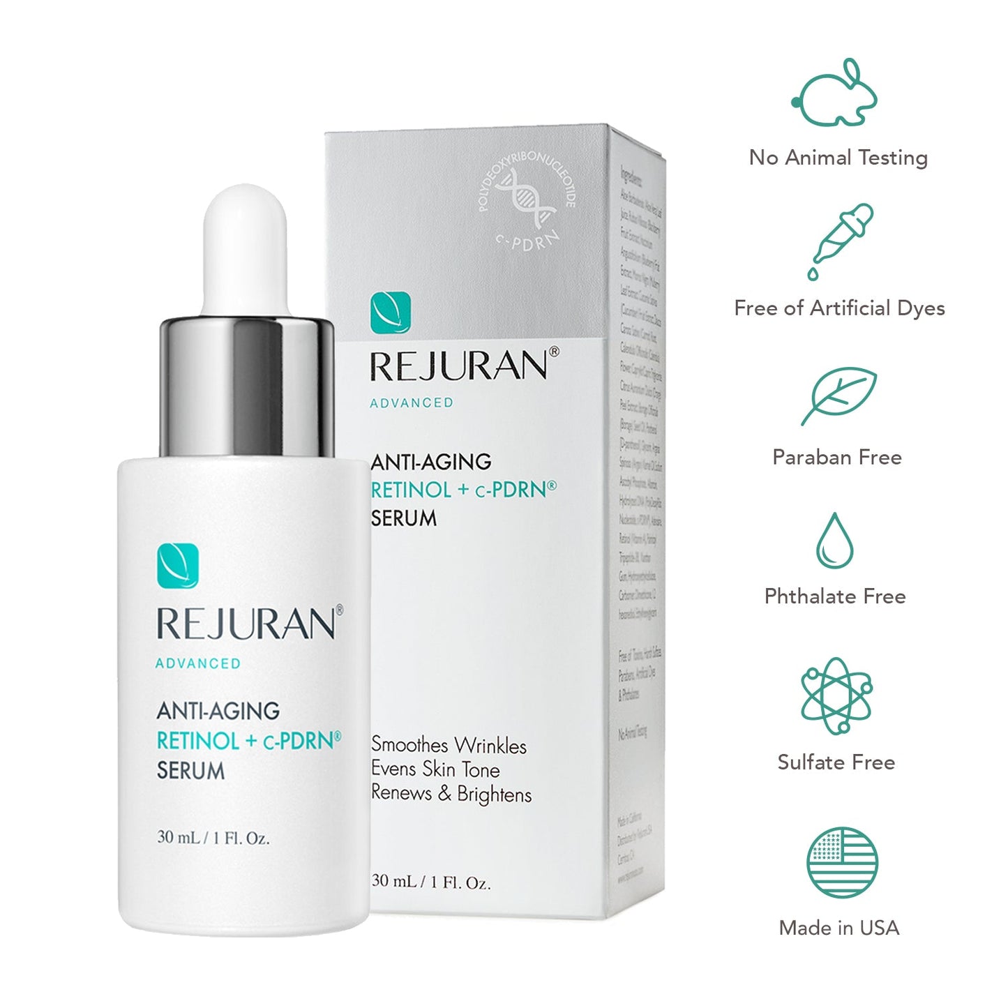 Advanced Anti-Aging Retinol + c-PDRN® Serum 1fl oz by Rejuran